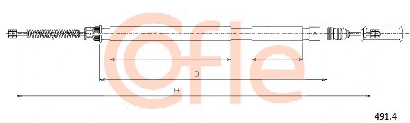 Cable Pull, parking brake (491.4)