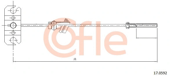 Cable Pull, parking brake (17.0592)