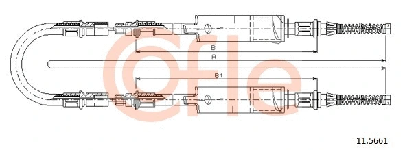 Cable Pull, parking brake (11.5661)