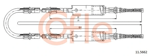 Cable Pull, parking brake (11.5662)