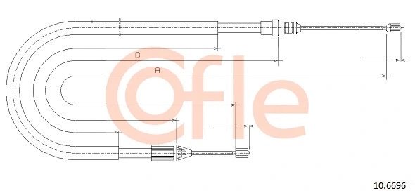 Cable Pull, parking brake (10.6696)