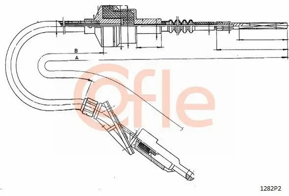 Cable Pull, clutch control (1282P2)