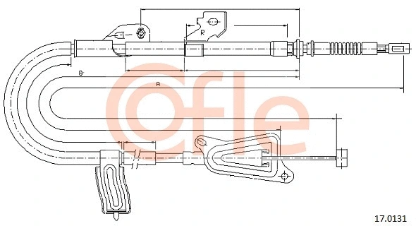 Cable Pull, parking brake (17.0131)