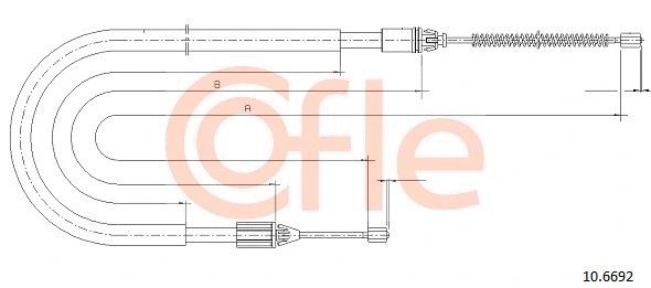 Cable Pull, parking brake (10.6692)