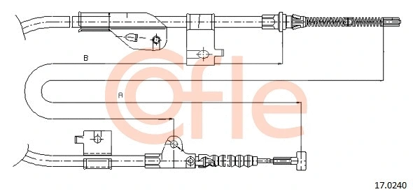 Cable Pull, parking brake (17.0240)