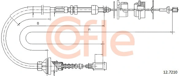 Cable Pull, clutch control (12.7210)