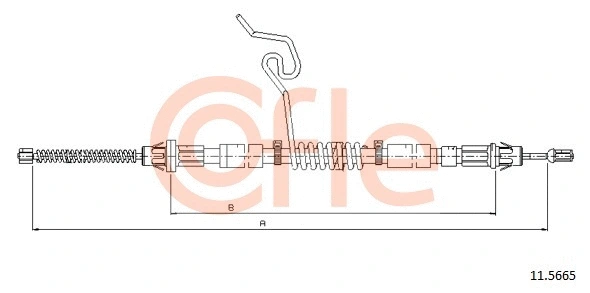 Cable Pull, parking brake (11.5665)