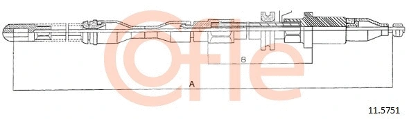 Cable Pull, parking brake (11.5751)
