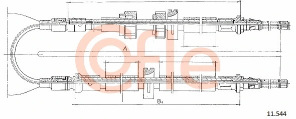 Cable Pull, parking brake (11.544)