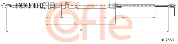 Cable Pull, parking brake (10.7563)