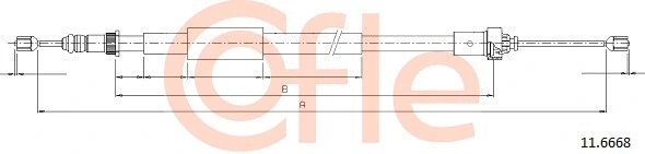 Cable Pull, parking brake (11.6668)