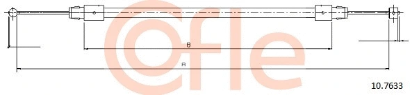 Cable Pull, parking brake (10.7633)