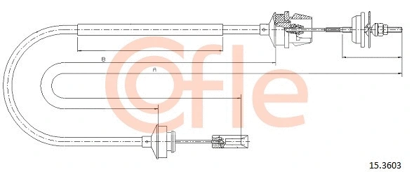 Cable Pull, clutch control (15.3603)