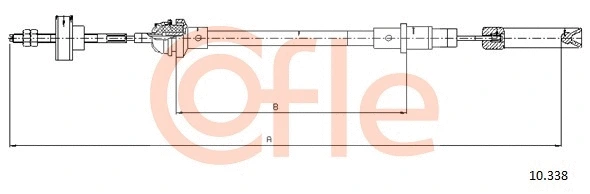 Cable Pull, clutch control (10.338)