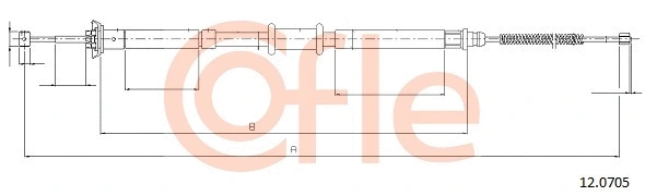 Cable Pull, parking brake (12.0705)