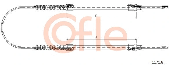 Cable Pull, parking brake (1171.8)