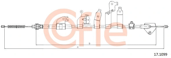 Cable Pull, parking brake (17.1099)