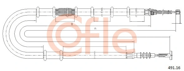 Cable Pull, parking brake (491.16)