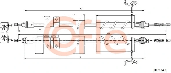 Cable Pull, parking brake (10.5343)