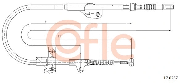Cable Pull, parking brake (17.0237)
