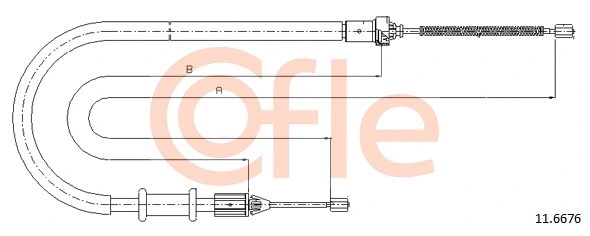 Cable Pull, parking brake (11.6676)