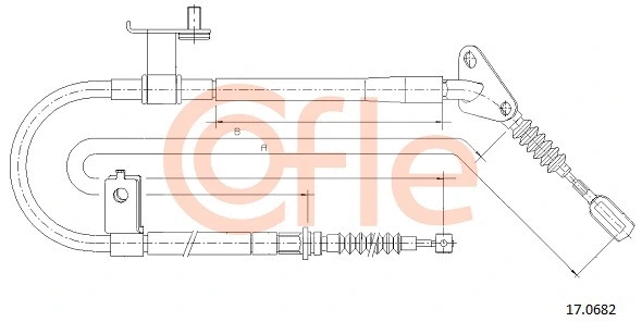 Cable Pull, parking brake (17.0682)