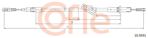 Cable Pull, parking brake (92.10.9591)