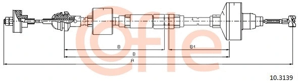 Cable Pull, clutch control (10.3139)
