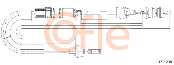 Cable Pull, clutch control (15.1238)