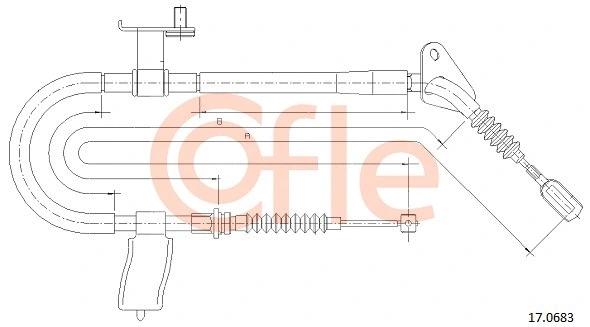 Cable Pull, parking brake (17.0683)