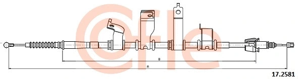Cable Pull, parking brake (17.2581)