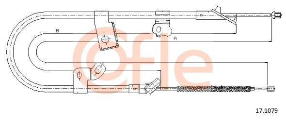 Cable Pull, parking brake (17.1079)
