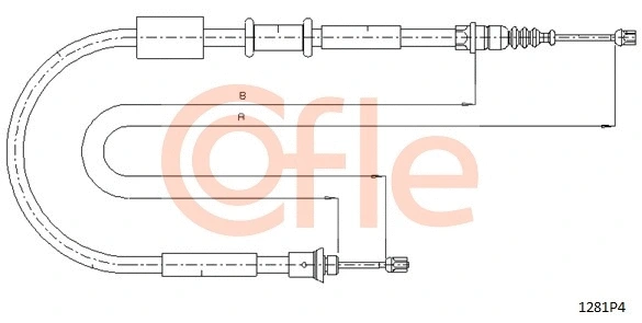 Cable Pull, parking brake (1281P4)
