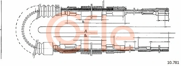 Cable Pull, parking brake (10.781)