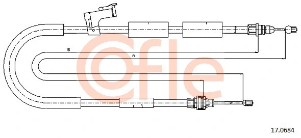Cable Pull, parking brake (17.0684)