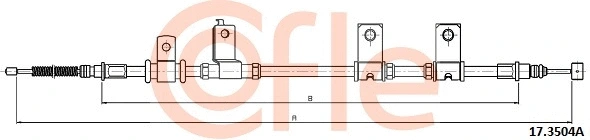 Cable Pull, parking brake (17.3504A)