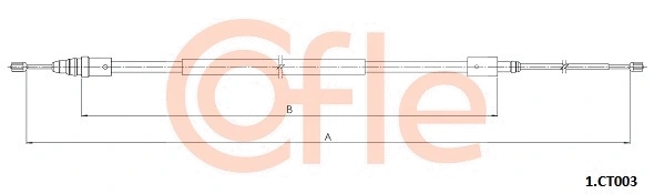 Cable Pull, parking brake (92.1.CT003)