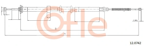 Cable Pull, parking brake (12.0742)