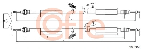 Cable Pull, parking brake (92.10.5368)