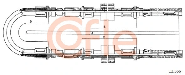 Cable Pull, parking brake (11.566)