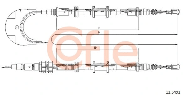 Cable Pull, parking brake (11.5491)