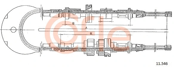 Cable Pull, parking brake (11.546)
