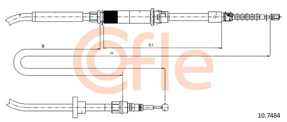 Cable Pull, parking brake (10.7484)