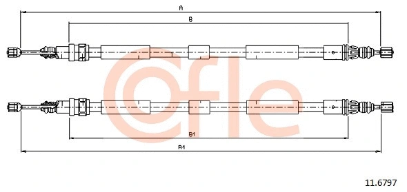 Cable Pull, parking brake (11.6797)