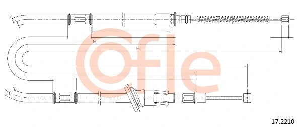 Cable Pull, parking brake (17.2210)