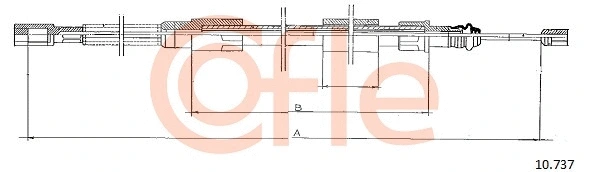 Cable Pull, parking brake (10.737)