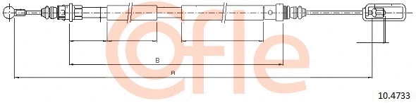 Cable Pull, parking brake (10.4733)