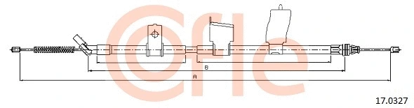 Cable Pull, parking brake (17.0327)