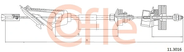 Cable Pull, clutch control (11.3016)