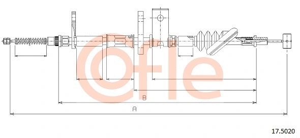 Cable Pull, parking brake (17.5020)